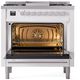 Ilve® Professional Plus II 36" White Pro Style Dual Fuel Range-1