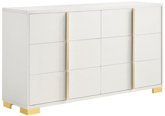 Coaster® Marceline Gold/White 6-Drawer Dresser-0