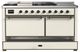 Ilve® Majestic III 60" Antique White Pro Style Dual Fuel Natural Gas Range with Griddle and Burnished Trim-2