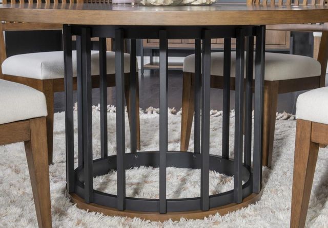 Legacy Classic Midland Warm Amber Round Dining Table with Black Base-3