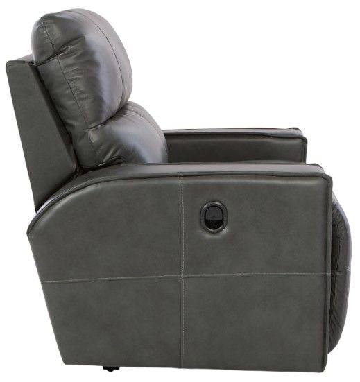 La-Z-Boy® Maddox Slate Leather Manual Reclining Chair and a Half-3