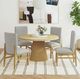 Elements International Portland Gray/Natural Side Chair-1