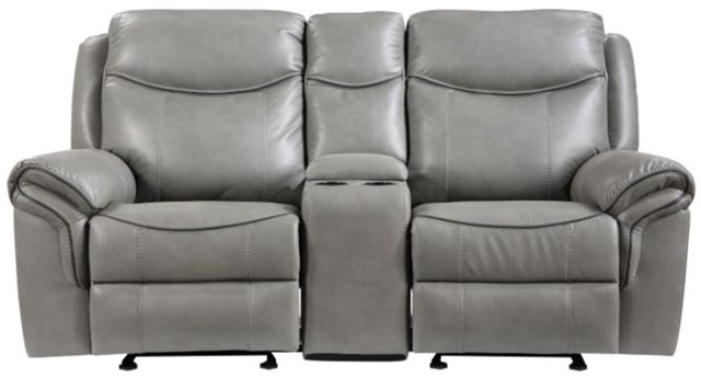 Homelegance® Aram Gray Double Power Glider Reclining Loveseat-2