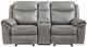 Homelegance® Aram Gray Double Power Glider Reclining Loveseat-2