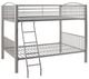 Powell® Heavy Metal Pewter Twin/Full Youth Bunk Bed-0