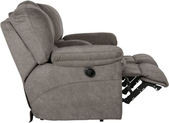 Catnapper® Reyes Graphite Lay Flat Reclining Console Loveseat with Storage and Cupholders-2