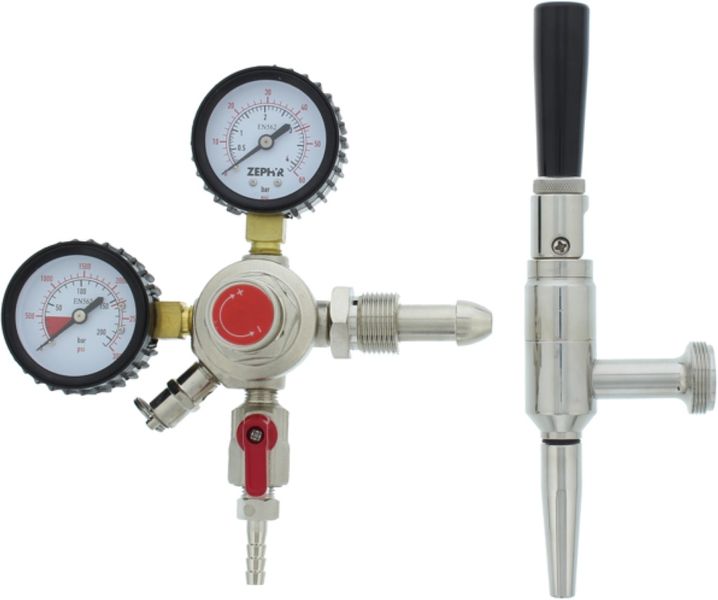 Single Conversion Kit Zephyr Presrv™ Stainless Steel Kegerator Nitrogen Single Conversion Kit ...