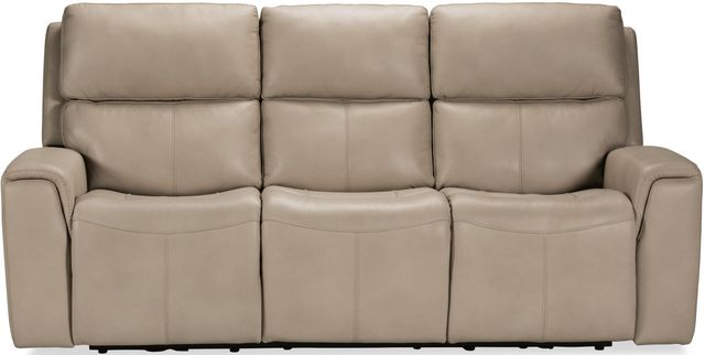 Flexsteel® Jarvis Parchment Reclining Sofa with Power Headrests-1