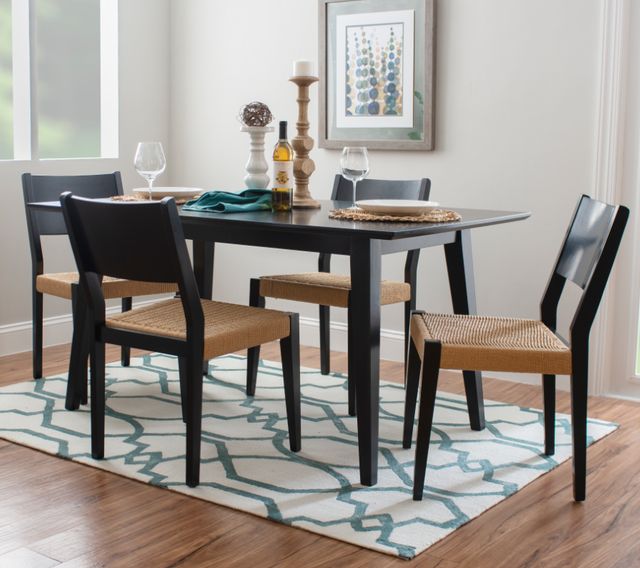 Powell® Cosgrove 5-Piece Matte Black/Natural Dining Set-1