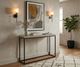 Sunny Designs™ Jax Beige Medium Console Table with Black Base-2