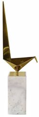 A & B Home Gold/White Close to You Large Marble Base Accent Statuary-2