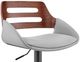 Armen Living Karter Gray/Walnut/Black Adjustable Bar Stool-3