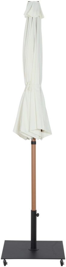 Meridian Furniture Fiji Black/White Aluminum Outdoor Patio Umbrella and Base-1