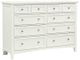 Vaughan-Bassett Bonanza White 8-Drawer Dresser-0
