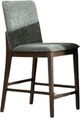 New Classic® Home Furnishings Kody 2-Piece Forest Green/Walnut Upholstered Counter Stool Set-0