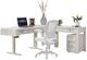 Parker House® Boca 4-Piece Cottage White L-Shaped Office Desk with Lateral File Set -0
