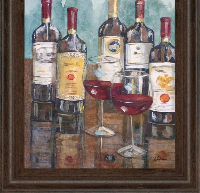 Classy Art Wine Tasting II by Heather A. French-Roussia Wall Art-1