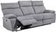 Mazin Furniture Casper Grey Manual Double Reclining Sofa-1