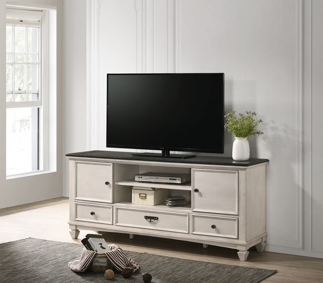 Crown Mark Sawyer Beige/Black TV Stand-1
