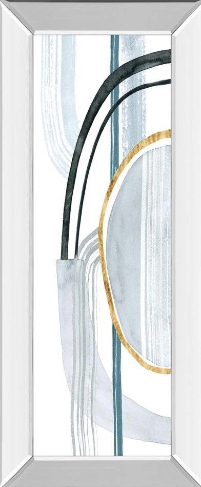 Classy Art Gradient Gears I by Grace Popp Mirror Framed Wall Art-0