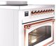 Ilve® Nostalgie II Noblesse 36'' White Pro Style Induction Range with Copper Trim-4