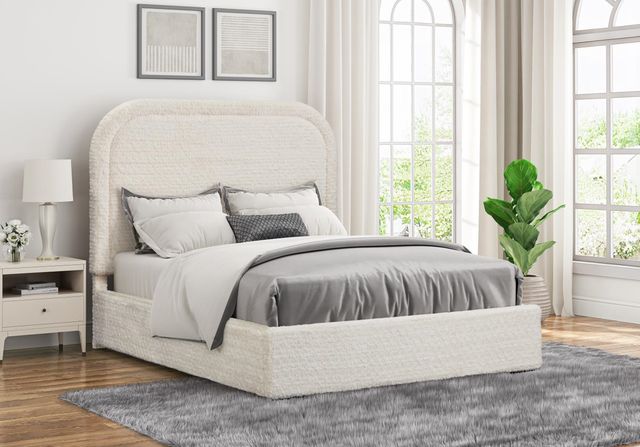 Inspired Home 9029 Beckham Doodle Ivory Queen Panel Bed-2