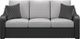 Signature Design by Ashley® Beachcroft Black/Light Gray Fabric/Wicker Outdoor Sofa with Cushion-2