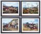 A & B Home 4-Piece Century Hunting Engravings Wall Art Set-0