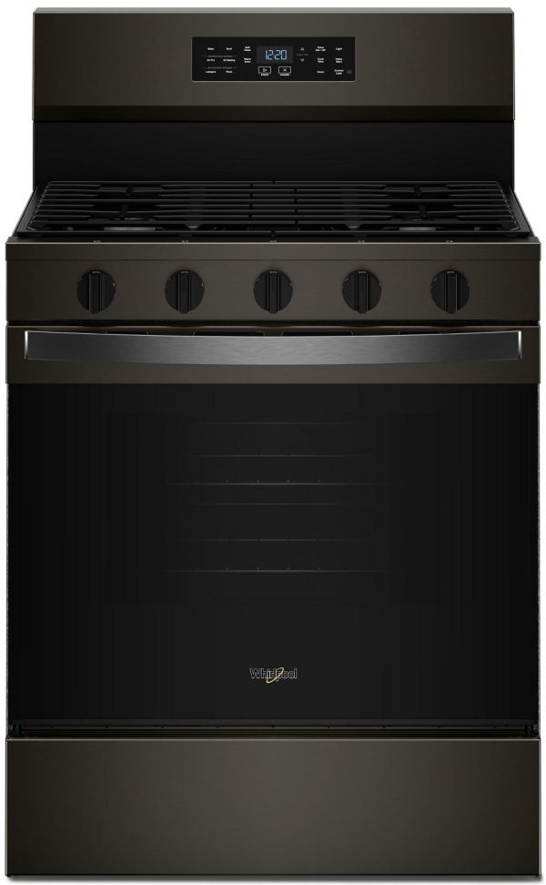 Whirlpool® 30" Black Stainless Steel Freestanding Gas Range with Air Cooking Technology-0