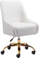 Zuo Modern Madelaine White and Gold Office Chair-0