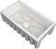 ZLINE Venice 33" White Gloss Farmhouse Single Bowl Fireclay Kitchen Sink-0