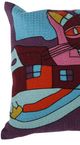 A & B Home Blue/Brown/Purple/Red Throw Pillow-1