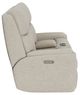 Flexsteel® Rio Driftwood Power Reclining Loveseat with Console and Power Headrests-2