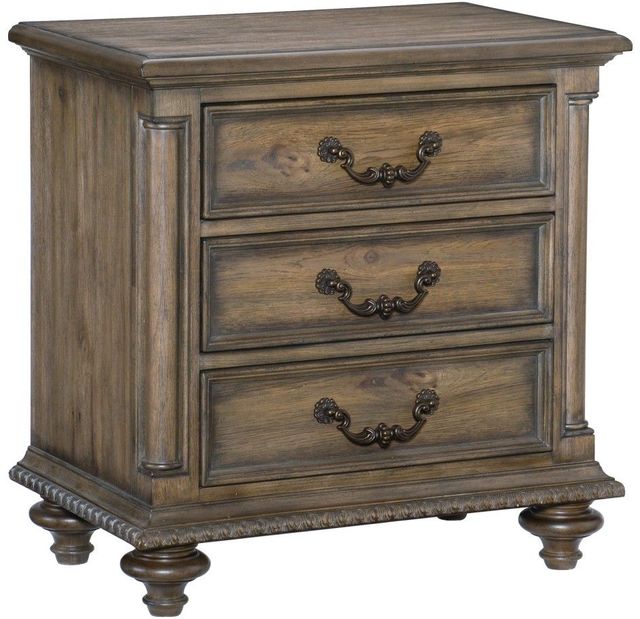 Homelegance® Rachelle Weathered Pecan Nightstand-0