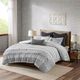 Olliix by INK+IVY Grey King/California Rhea Cotton Jacquard Comforter Mini Set-3