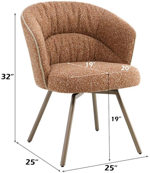 ACME Furniture Lidi 2-Piece Rust Orange Side Chair Set-2