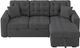Homelegance® McCafferty 2-Piece Dark Gray Right-Arm Facing Pull-out Sleeper Sectional and Chaise with Hidden Storage-2