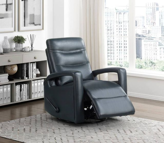 Homelegance® Camden Navy Blue Manual Swivel Glider Recliner-1