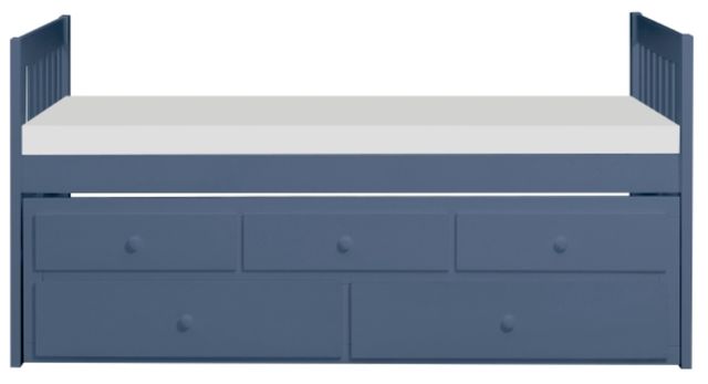 Homelegance® Nora Blue Twin/Twin Trundle Bed-2