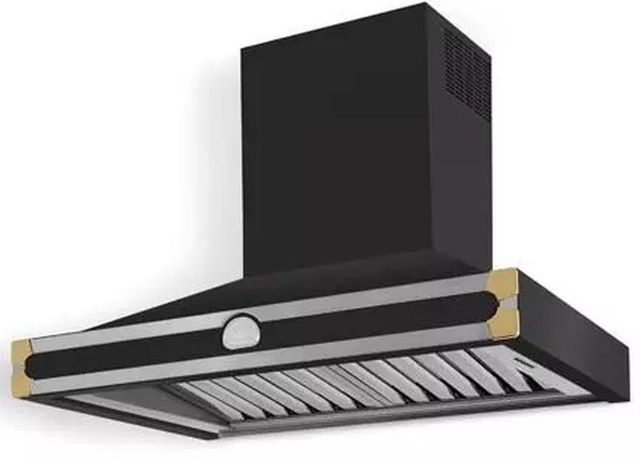 La Cornue CornuFé 90 AlberTine 36" Matte Black Wall Mounted Chimney Hood-1