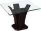 Homelegance® Daisy Glass Top Square Counter Height Dining Table with Espresso Base -0