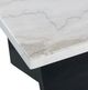 Elements International Beckley Dark Espresso End Table with White Marble Top-3