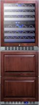 Summit® 24" Panel Ready Wine Cooler and Freezer Drawers-1