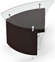 BDI Fin™ 1110  Glass Top End Table with Espresso Stained Oak Base-1