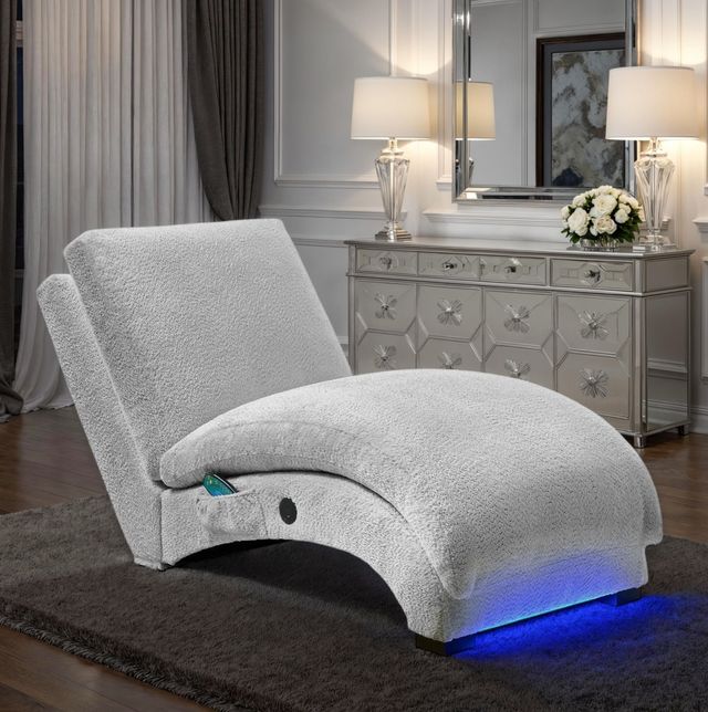 Elements International Nori Fog Chaise with Heat Massage, USBC and LED-1