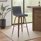 Armen Living Vienna Vintage Black/Walnut Swivel Barstool-1