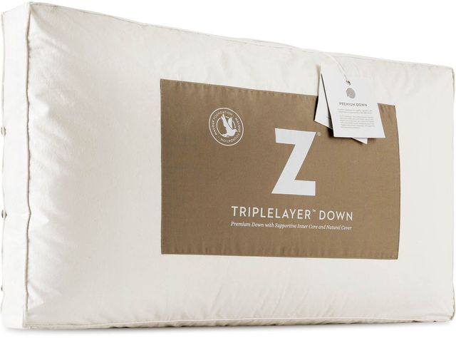 Malouf® Z™ TripleLayer™ Queen Down Pillow-4