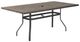 Homecrest™ Outdoor Living Customizable Stonegate Aluminum/Stone 42" x 84" Rectangular Outdoor Balcony Table with Universal Base and Umbrella Hole -0