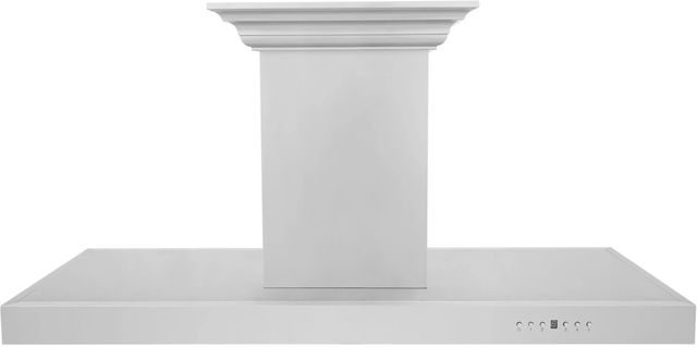 ZLINE CrownSound™ 42" Stainless Steel Ducted Vent Island Mount Range Hood with Built-in Bluetooth Speakers-0