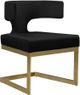 Meridian Furniture Alexandra Black/Gold Velvet Dining Chair-0